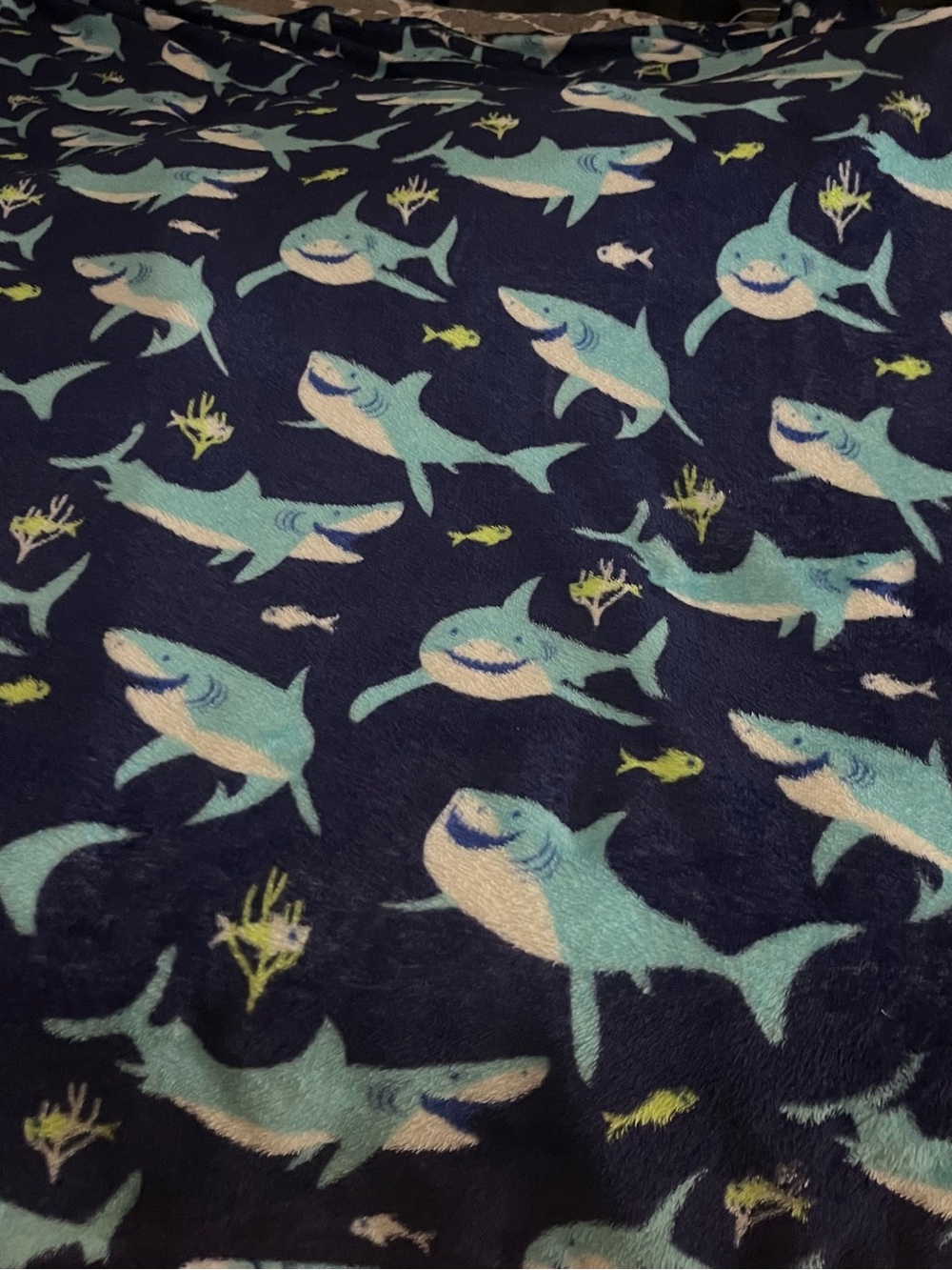 Adorable flush shark throw!! 50x60 100% polyester. SO SOFT AND COMFY!!!